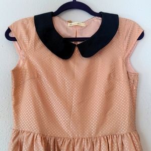 Comme toi... Peach Collared Dress
